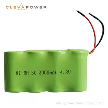 Nimh rechargeable battery pack 4.8V 3000mAh